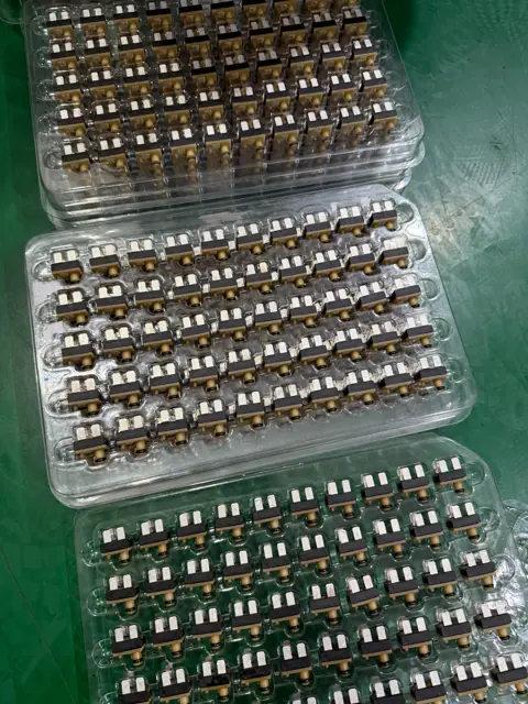 Trays of transmission solenoids in stock