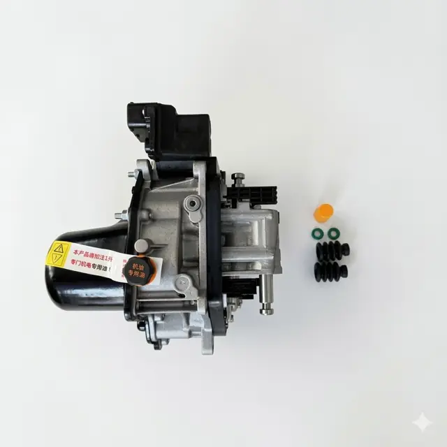Mechatronic unit with accessories, studio photo